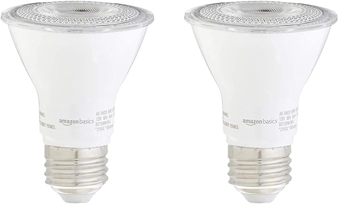 2pk 7=50w PAR 20 LED BULB WARM WHITE DIM-LABELLED