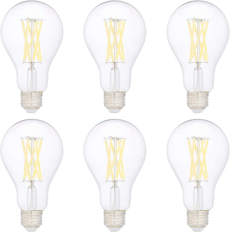 6PK 15=100W A21 CLEAR LED BULB DAYLIGHT NON DIMMABLE