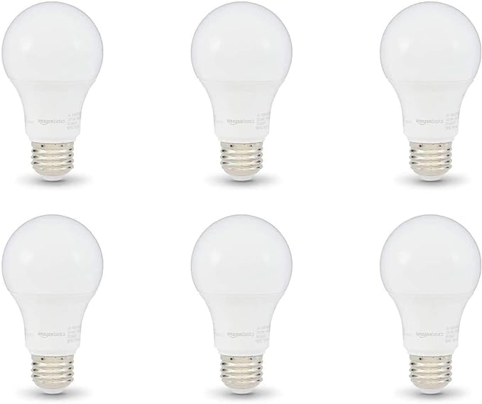 6PK 12=75W A19 LED BULB WARM WHITE NON DIMMABLE
