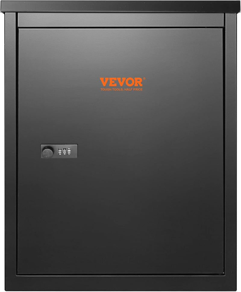 VEVOR 15.4 X 10.6 X 20.5'' STEEL WALL MOUNT MAILBOX WITH CODED LOCK