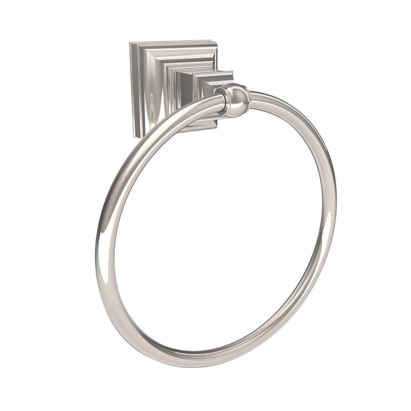 6-7/8'' TOWEL RING MARKHAM CHROME PLATED WHITE BOX