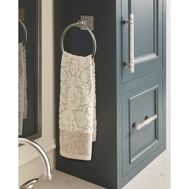 6-7/8'' TOWEL RING MARKHAM CHROME PLATED WHITE BOX