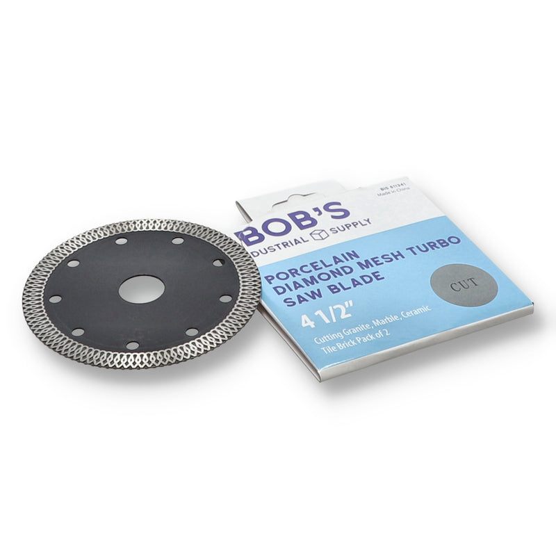 BOBS 2PK 4-1/2'' PORCELAIN DIAMOND MESH TURBO SAW BLADES