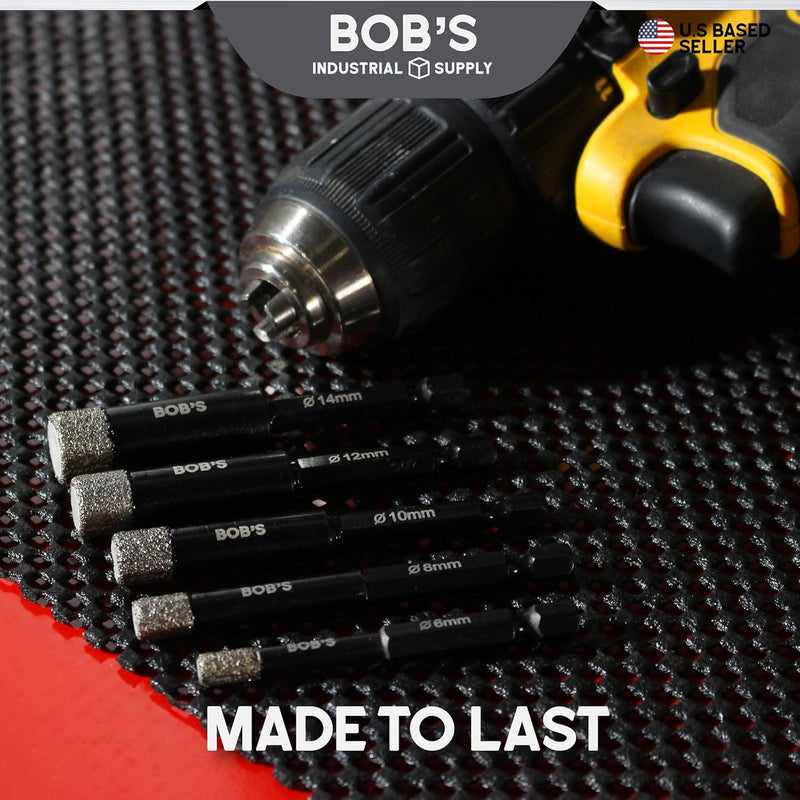 BOBS 5PC DIAMOND DRILL BIT SET 1/4'' SHANK
