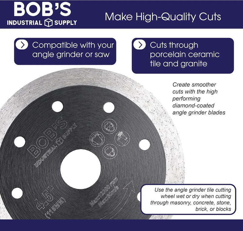 BOBS 5PC 4-1/2'' DIAMOND TURBO BLADES