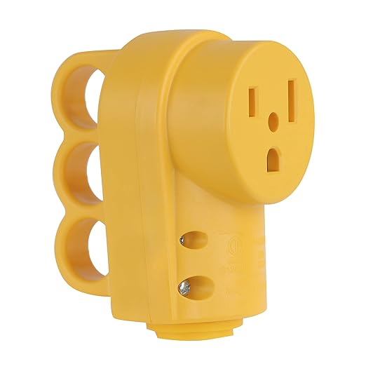 BOBS 50AMP L SHAPED STRAIGHT BLADE CONNECTOR WITH HANDLE