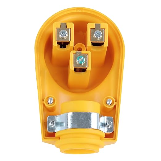 BOBS 50AMP L SHAPED STRAIGHT BLADE CONNECTOR WITH HANDLE