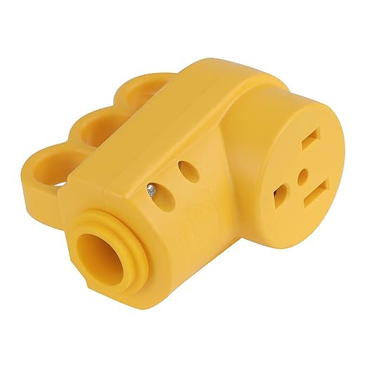 BOBS 50AMP L SHAPED STRAIGHT BLADE CONNECTOR WITH HANDLE