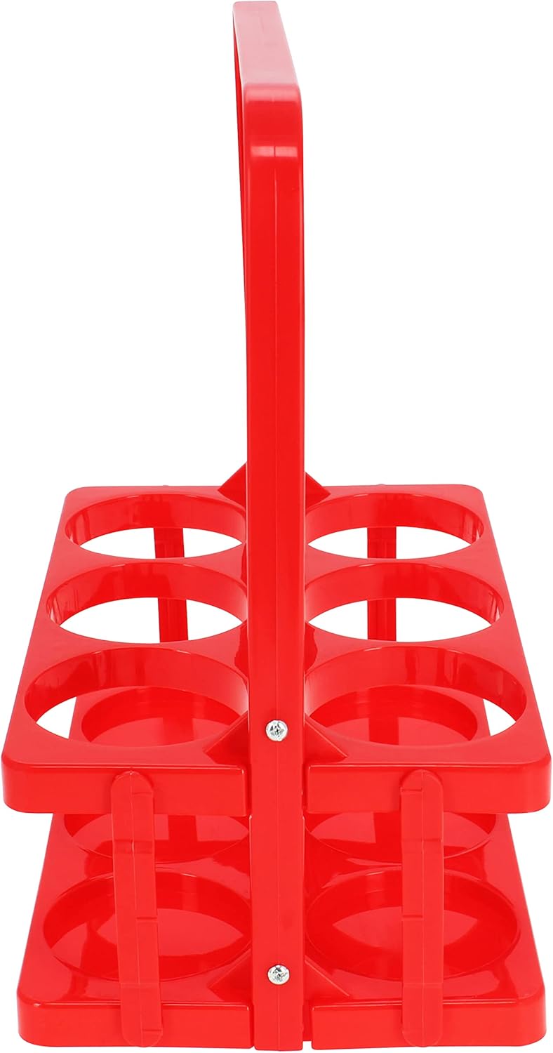 BISUPPLY REUSABLE FOLDING PLASTIC BOTTLE HOLDER & DRINK CARRIER