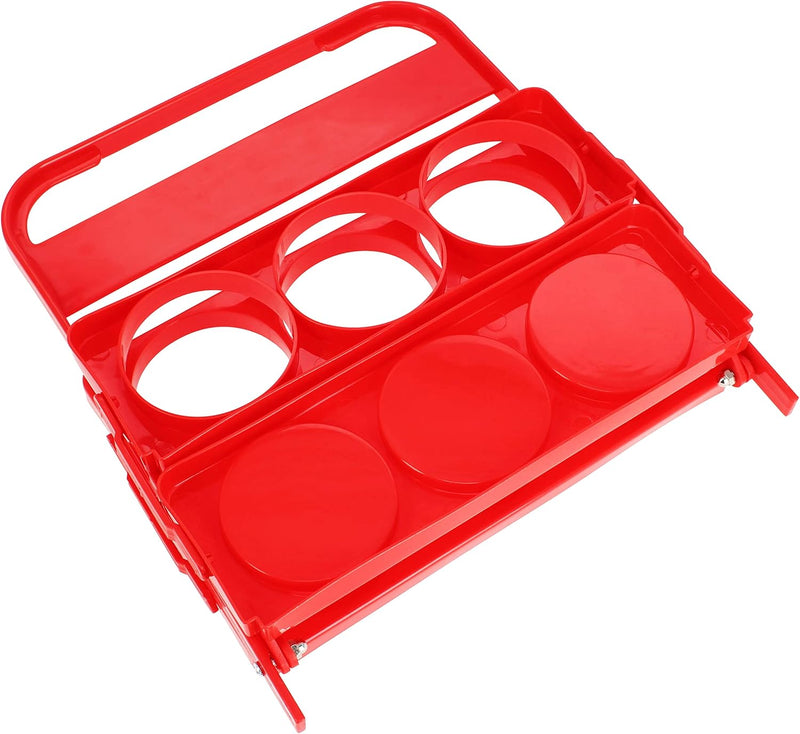BISUPPLY REUSABLE FOLDING PLASTIC BOTTLE HOLDER & DRINK CARRIER