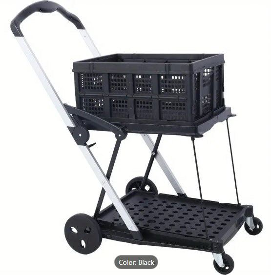 BOBS FOLDING 2 TIER SHOPPING CART