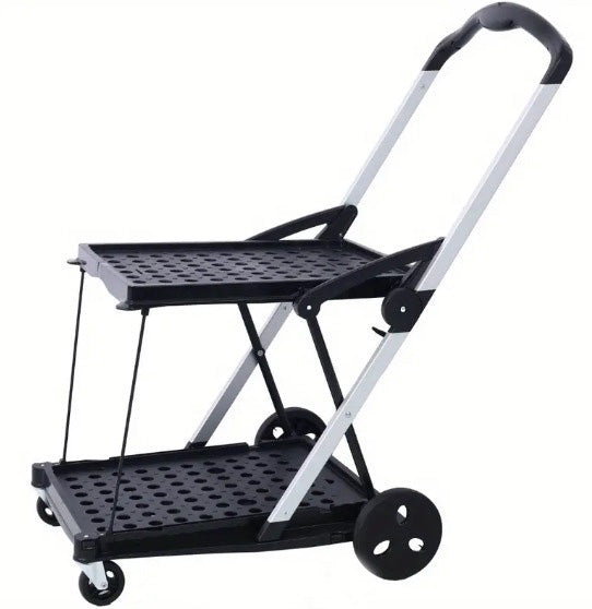BOBS FOLDING 2 TIER SHOPPING CART