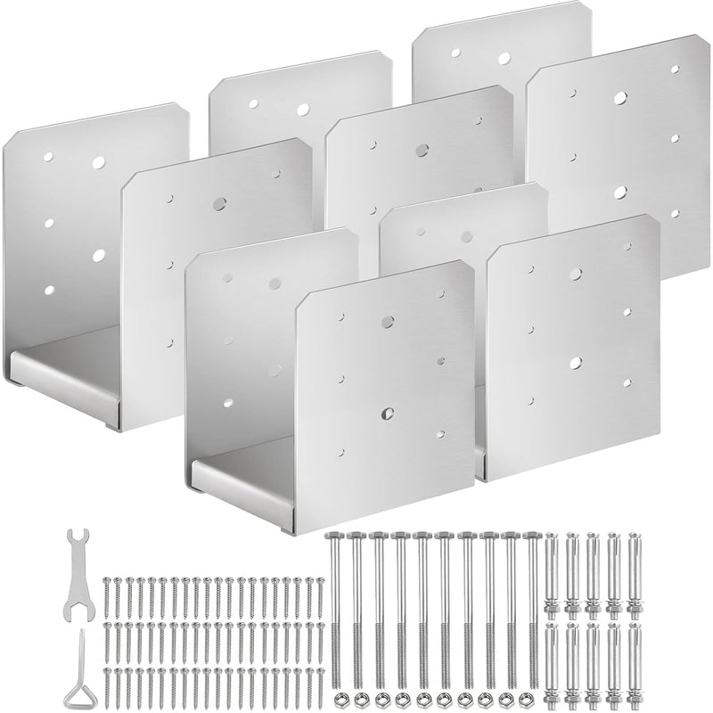 BOBS 5PC 6x6'' POST ANCHOR BRACKET SET WITH HARDWARE