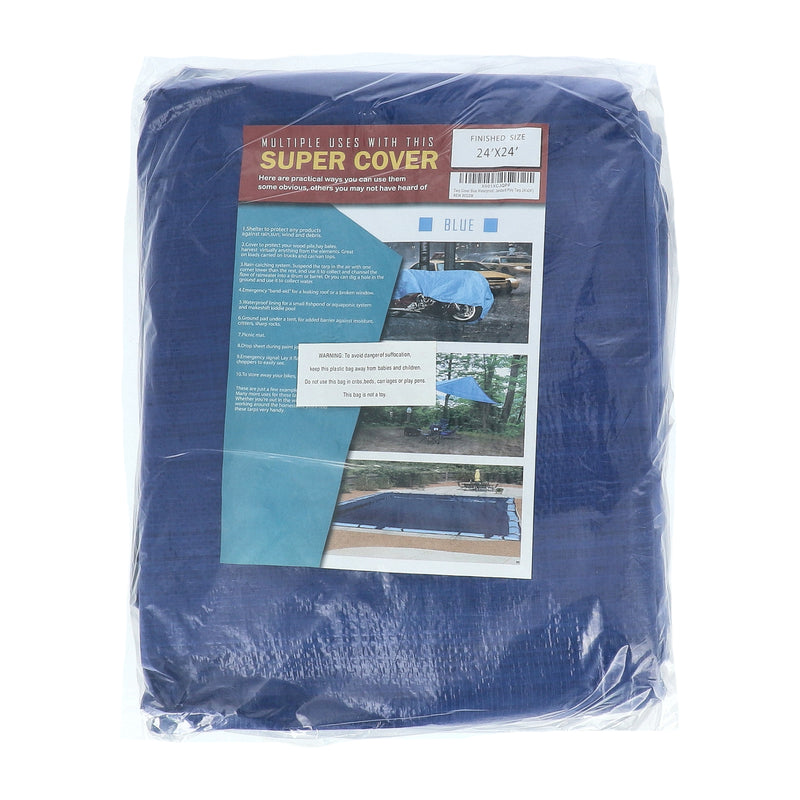 BL-24X24-SUPER COVER TARP 24X24 BLUE FINISH SIZE  576FT² 5 MIL