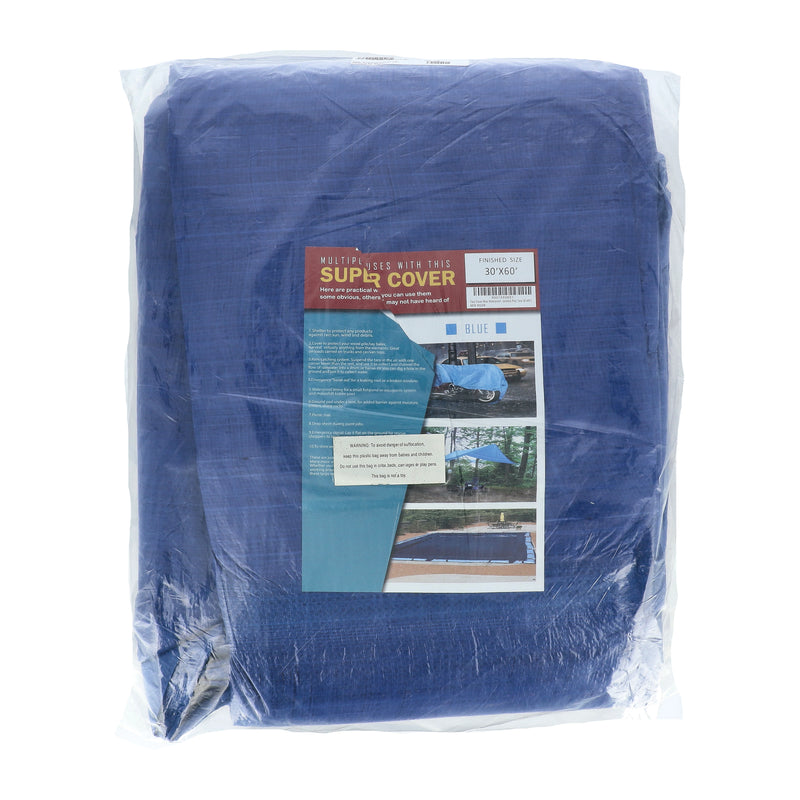 BL-30X60-SUPER COVER TARP 30x60' BLUE FINISH SIZE 1800FT² 5 MIL