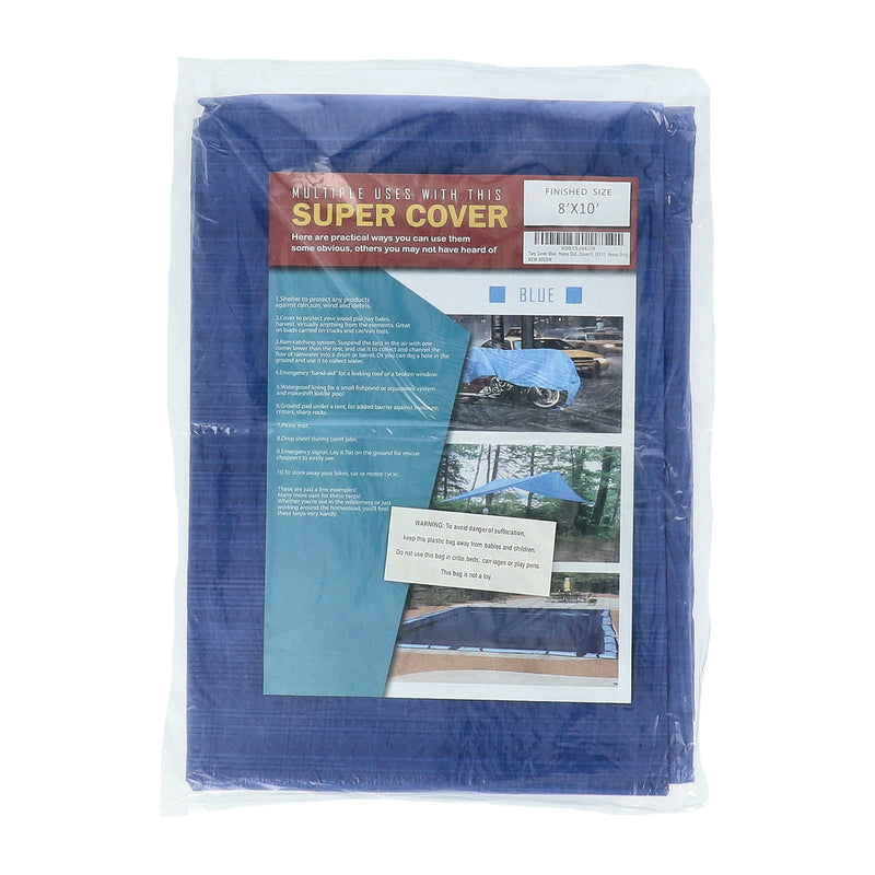 SUPER COVER TARP 8x10 BLUE FINISH SIZE 80SQFT 5 MIL