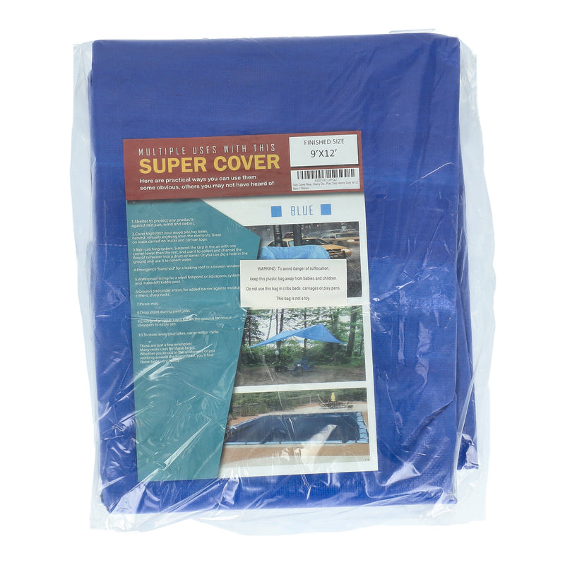 SUPER COVER TARP 9X12' BLUE FINISH SIZE 108SQFT 10 MIL