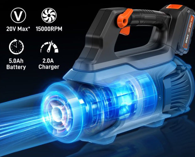 SENIX 20V CORDLESS BRUSHLESS LEAF BLOWER BARE TOOL NO BATTERY 450 CFM