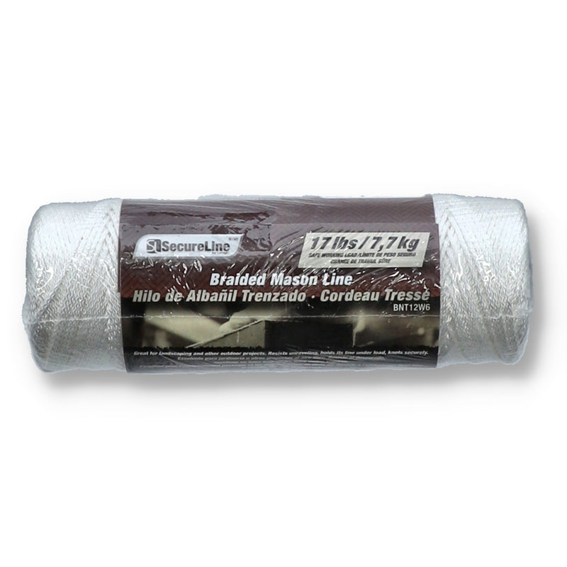 500'x18 WHITE BRAIDED MASON TWINE 17LB WLL
