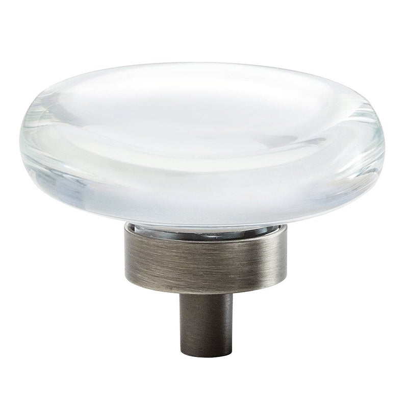 1-3/4'' CABINET KNOB CLEAR-GUNMETAL #36652