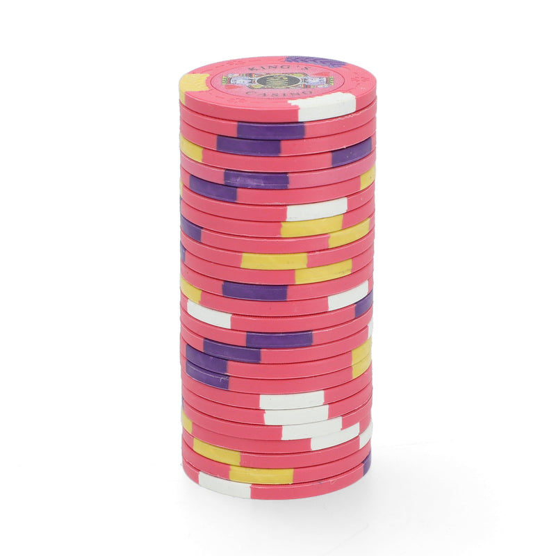 25pc KINGS CASINO 14g CLAY $5000 POKER CHIPS