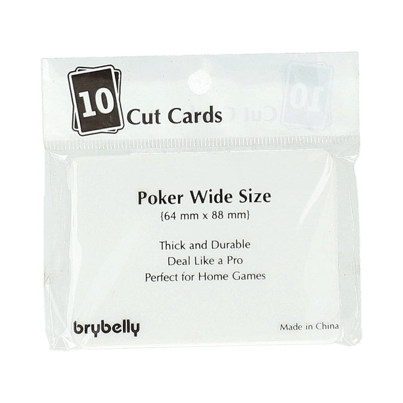 BRYBELLY 10CT WHITE POKER CUT CARDS