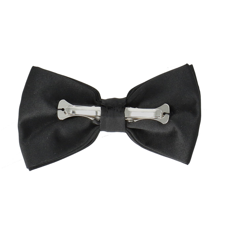 BRYBELLY FORMAL CASINO & DEALER CLIP-ON BLACK BOW TIE