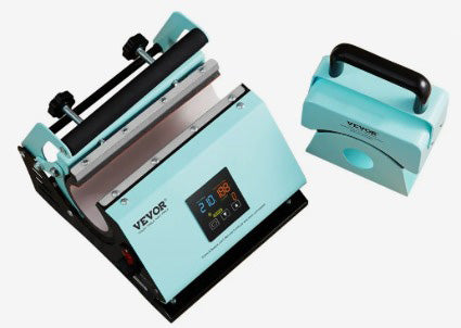 VEVOR GREEN TUMBLER AND HAT HEAT PRESS MACHINE