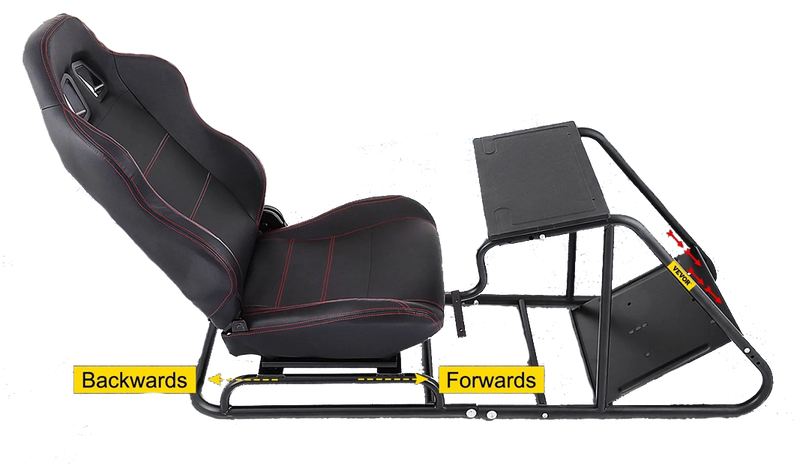 VEVOR FOLDING ADJUSTABLE RACING SIMULATOR COCKPIT STAND 330LB CAPACITY
