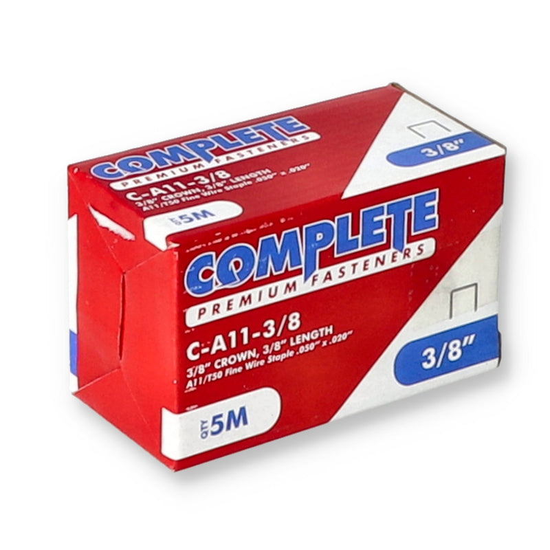 COMPLETE 5,000CT 3/8'' CRAWN STAPLES 3/8'' LENGTH