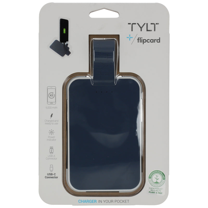 FLIPCARD POWER BANK 5000mAh USB-C CONNECTOR 2.4A BLUE