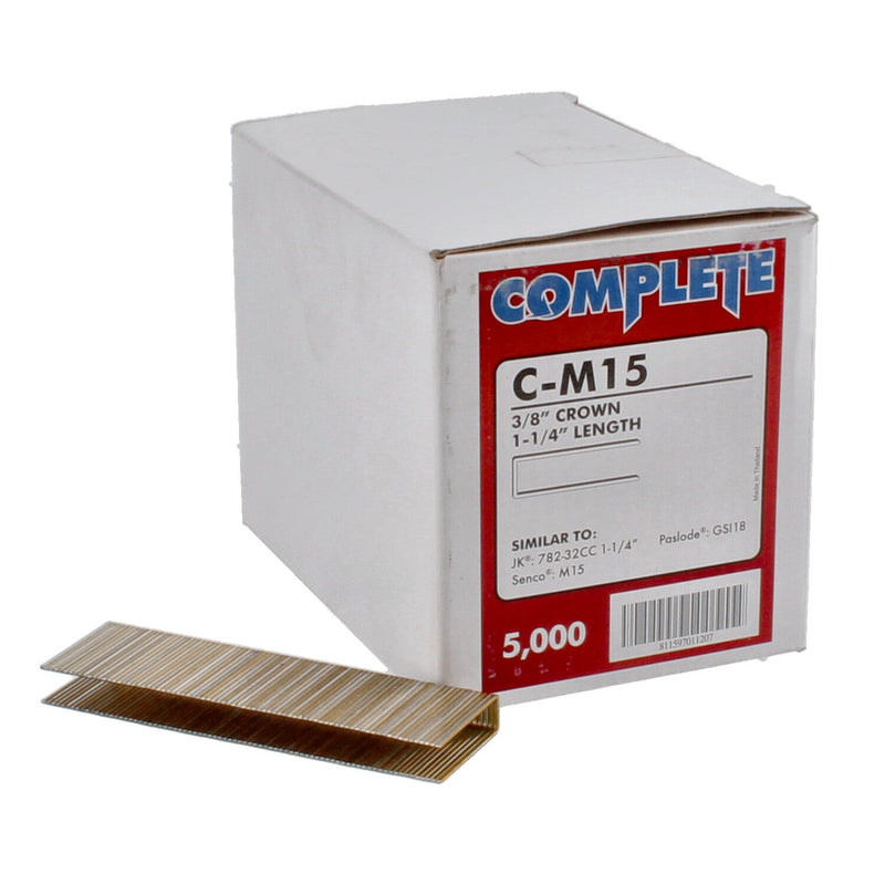 COMPLETE 5000CT CROWN STAPLES 3/8'' CROWN 1-1/4'' LONG
