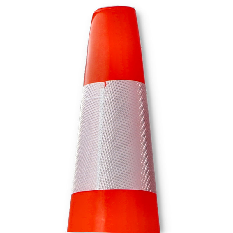 VEVOR 6pc 36" PVC TRAFFIC CONE w/REFLECTIVE COLLRS & BLACK WEIGHTED BASE