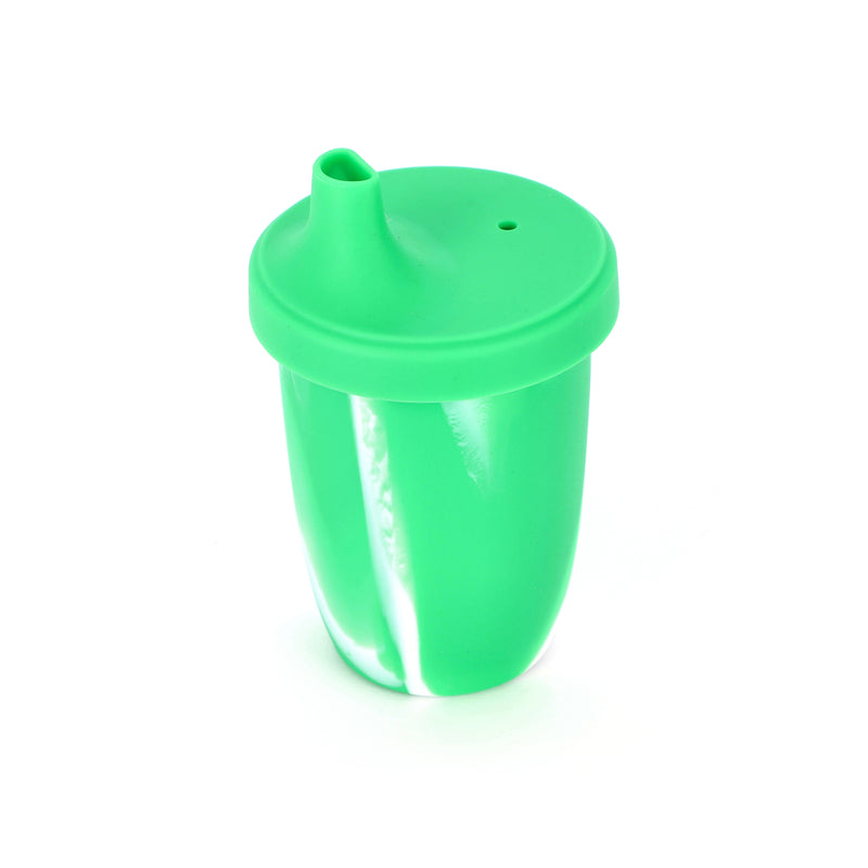 SUSTAINABLE 4OZ SILICONE SIPPY CUPS ASSORTED COLORS