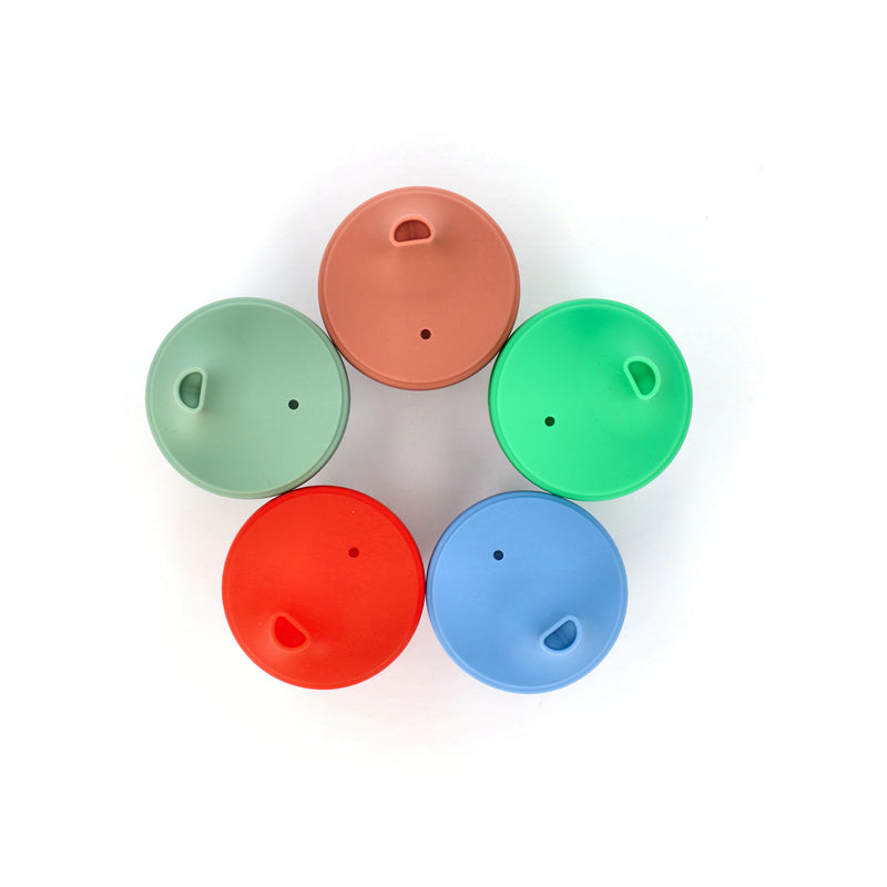 SUSTAINABLE 4OZ SILICONE SIPPY CUPS ASSORTED COLORS