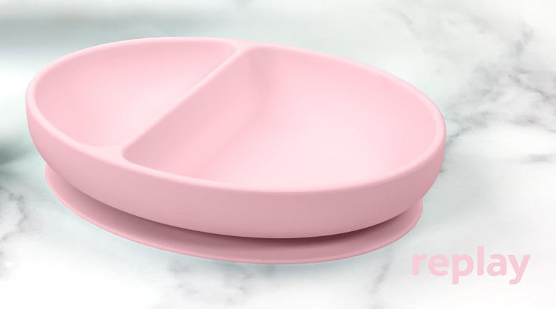 SUSTAINABLE 2PK SILICONE OVAL DIVIDED PLATE