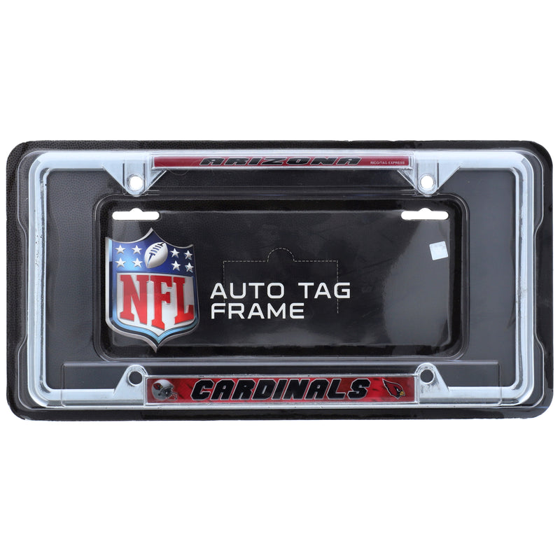 NFL AZ CARDINALS CHROME LICENSE PLATE FRAME