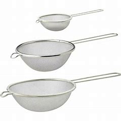 3pk MESH STEEL STRAINERS