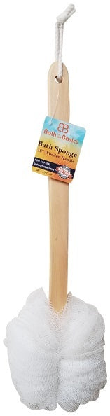 NET BATH BRUSH WOOD HANDLE
