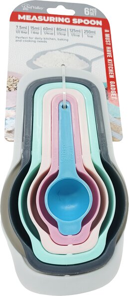6PC PLASTIC MEASURING SPOON SET