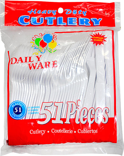 51ct WHITE COMBO HEAVY DUTY CUTLERY