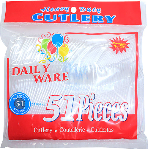 51ct CLEAR FORK HEAVY DUTY CUTLERY