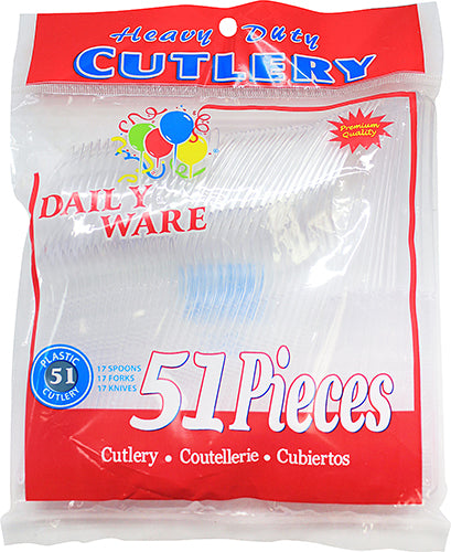 51ct CLEAR COMBO HEAVY DUTY CUTLERY