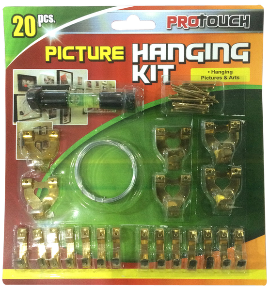 20PC PICTURE HANGING SET WITH LEVEL