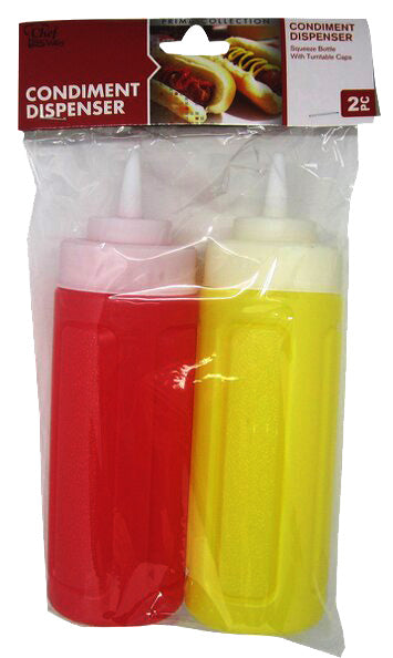 2PK KETCHUP & MUSTARD CONDIMENT DISPENSERS