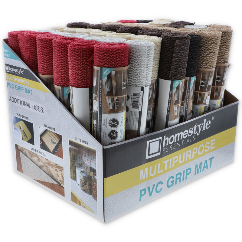 PVC GRIP MAT SHELF LINER 12x60''