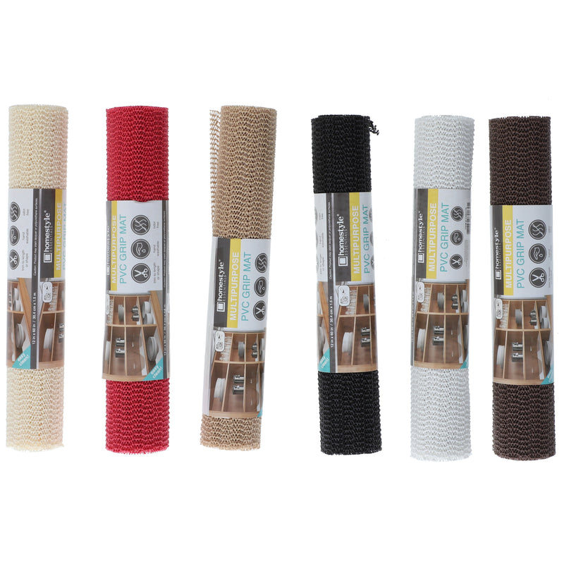 PVC GRIP MAT SHELF LINER 12x60''