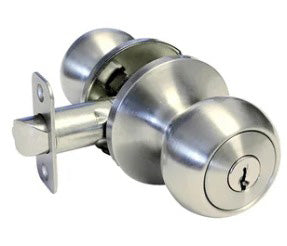 PRO-TOUCH ENTRANCE LOCK SATIN NICKEL TWIST LATCH LOCKSET