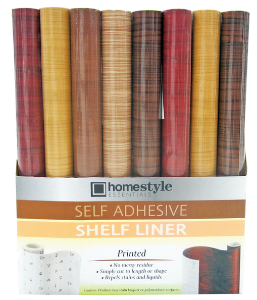 SELF ADHESIVE SHELF LINER PRINTED WOOD DESIGNS