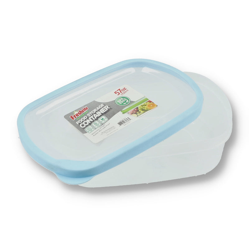 57OZ RECTANGLE FOOD STORAGE CONTAINER WITH RUBBER SEAL LID